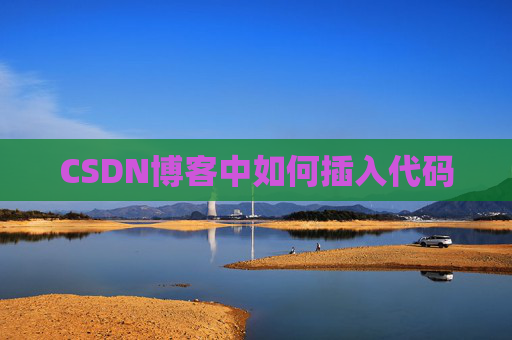 CSDN博客中如何插入代码